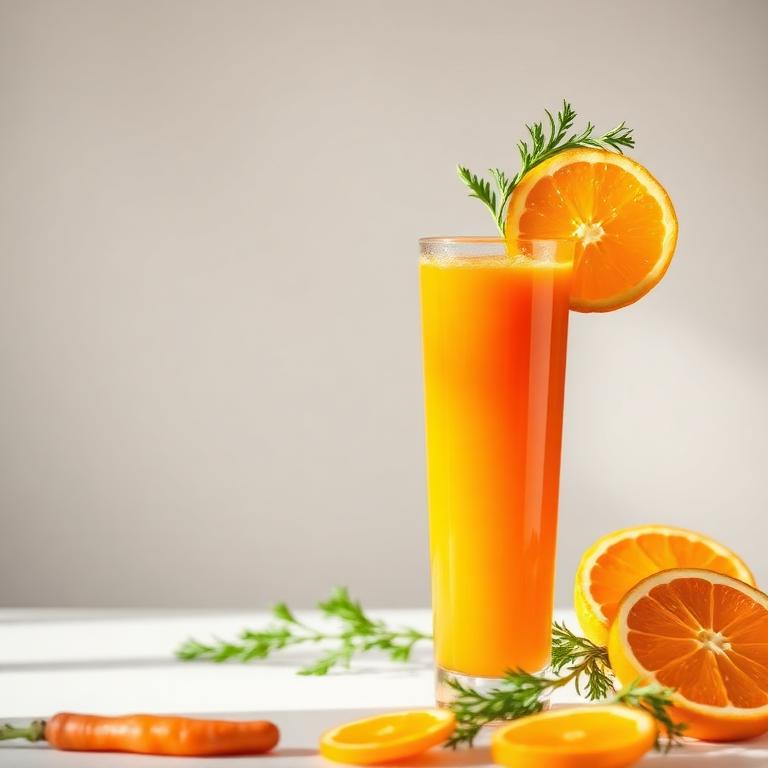 Glass of Carrot & Orange juice