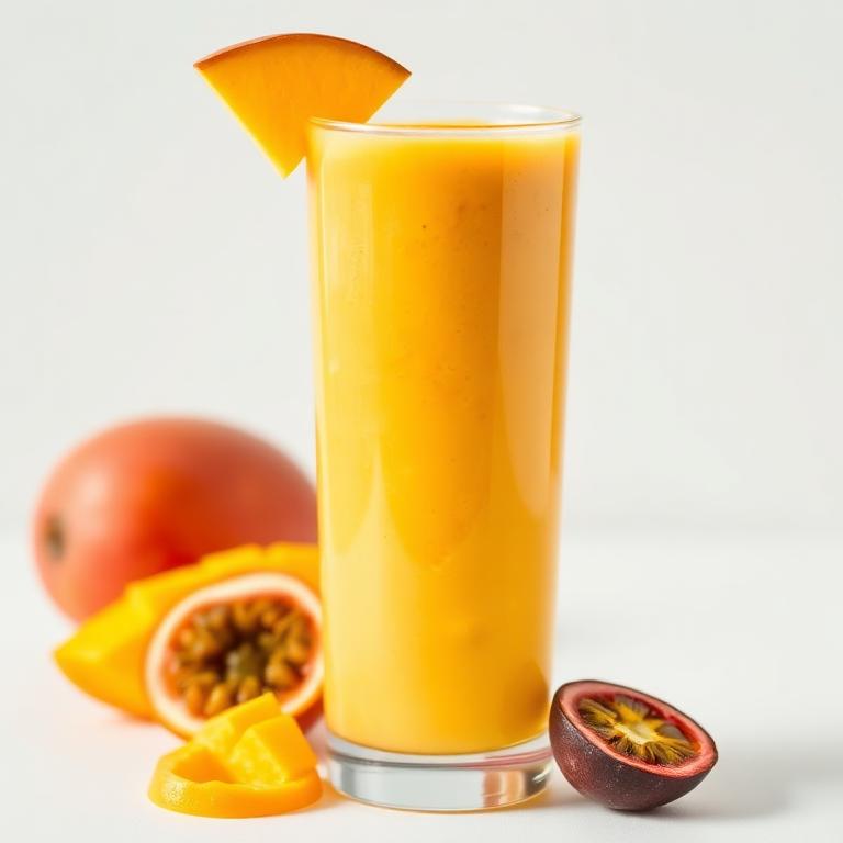 Glass of Mango Passion non-dairy smoothie