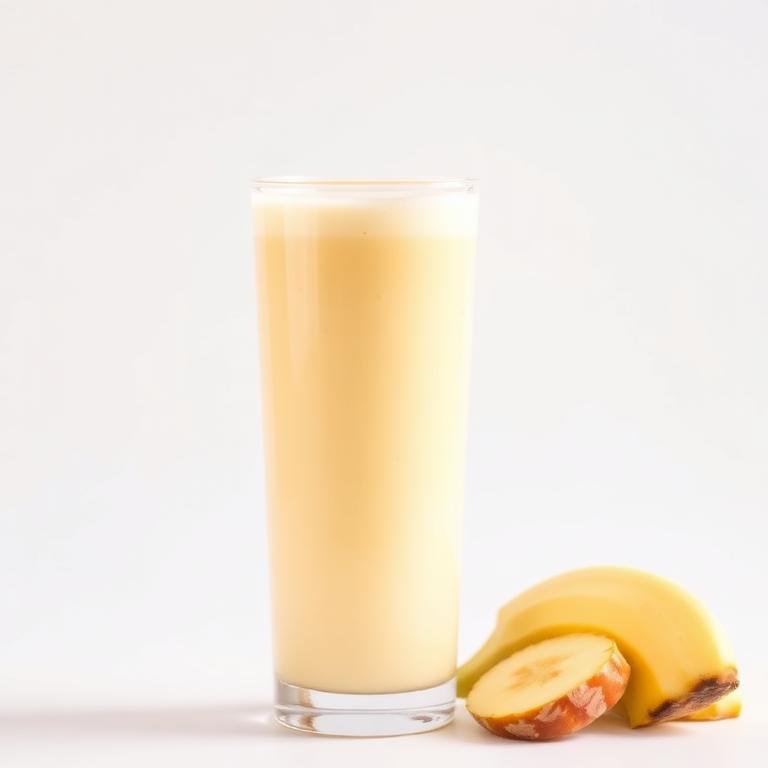 Glass of Pine Banana non-dairy smoothie
